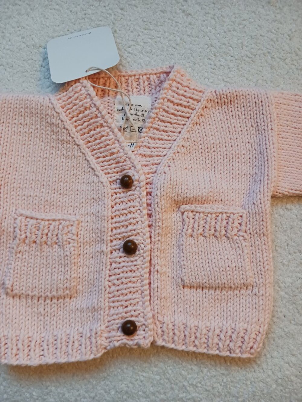 Please Mom Pink Knit Cardigan NWT